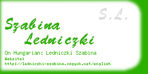 szabina ledniczki business card